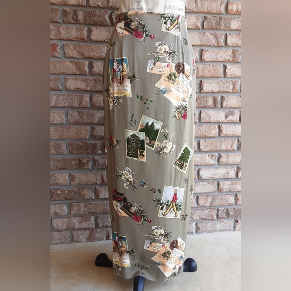 Susan Bristol New Traditions Novelty Print Maxi Skirt. - Picture 6 of 9